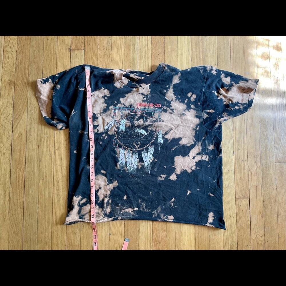 90s Vintage Single Stitched Bleach Dyed T shirt - Picture 7 of 9